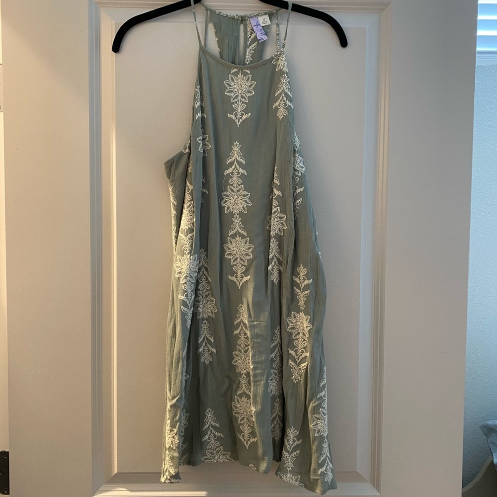 Mini sage green dress!